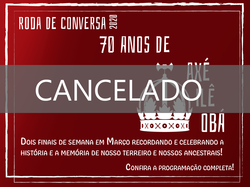CANCELADO – RODA DE CONVERSA 2020